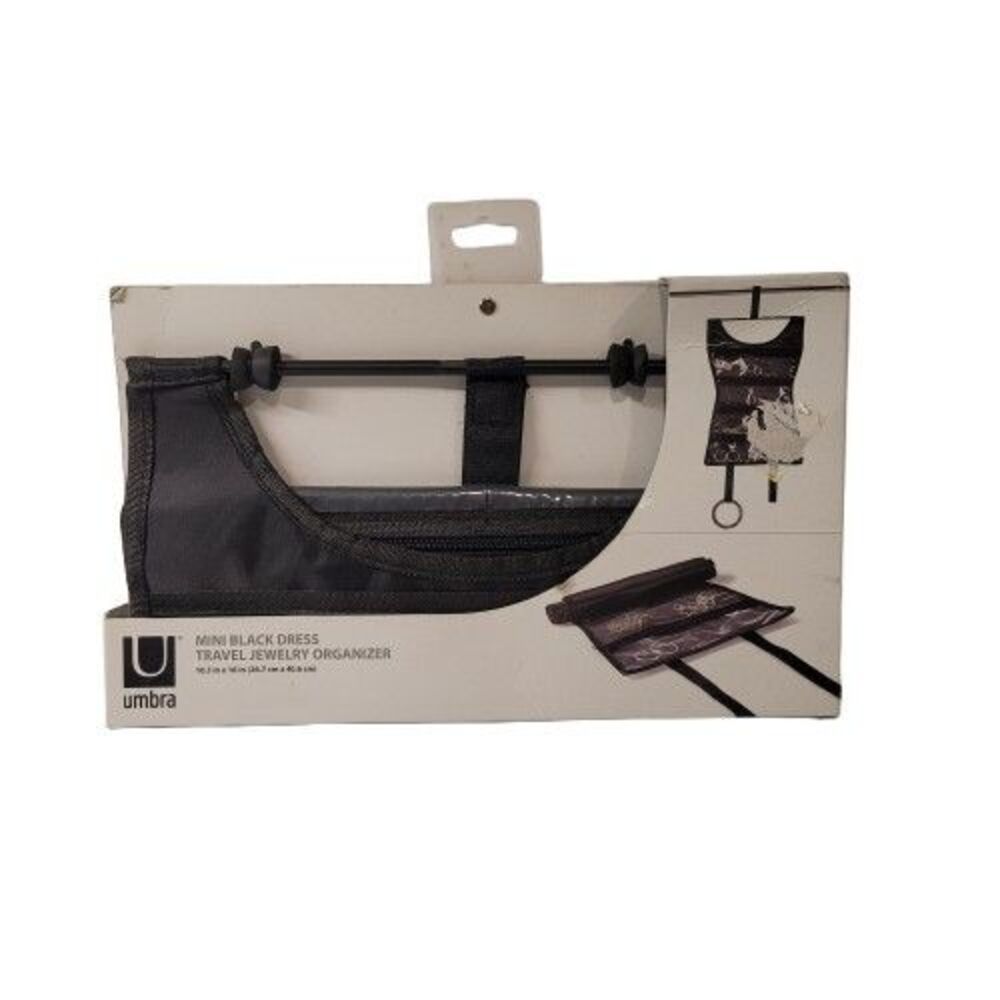 Umbra Mini Black Dress Travel Jewelry Organizer Black
